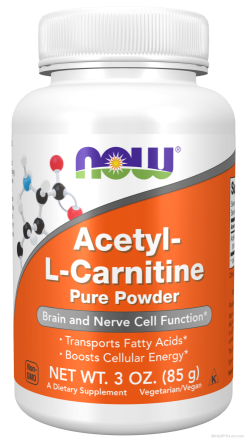 Ацетил Л-Карнитин на прах х 85 гр Now Foods | Acetyl L-Carnitine Powder