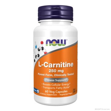 Л-Карнитин 250 мг х 60 капсули Now Foods | L-Carnitine
