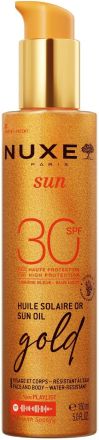 НУКС СЪН Слънцезащитно олио за тен със златни частици SPF30 150 мл | NUXE Sun