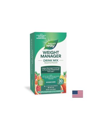 Weight Manager Формула за контрол на апетита, теглото и коремните мазнини х 30 сашета с плодов вкус Nature's Way