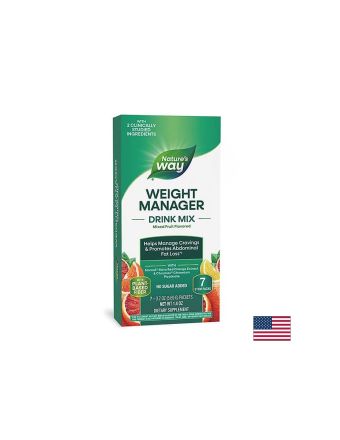Weight Manager Формула за контрол на апетита, теглото и коремните мазнини х 7 сашета с плодов вкус Nature's Way