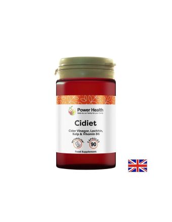 CIDIET Формула за отслабване с ябълков оцет, лецитин, келп и витамин Б6 х 90 капсули Power Health