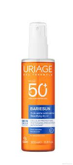 БАРИЕСЪН Слънцезащитно сухо олио за тяло SPF50+ 200 мл ЮРИАЖ | URIAGE Bariesun
