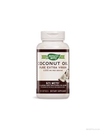 Кокосово масло органик 1000 мг х 120 софтгел капсули Nature’s Way | Coconut Oil 62% MCTs