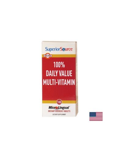 Мултивитамини х 100 сублингвални таблетки Superior Source | 100% Daily Value Multi-Vitamin