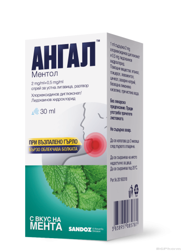 АНГАЛ МЕНТА спрей за гърло х 30мл SANDOZ