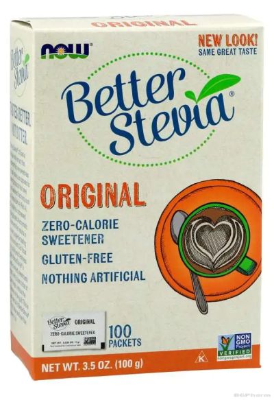 Стевия х 100 пакетчета Now Foods | Stevia