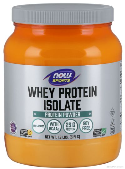 Суроватъчен Протеин Изолат с натурален вкус 544 гр Now Foods Sports | Isowhey Protein