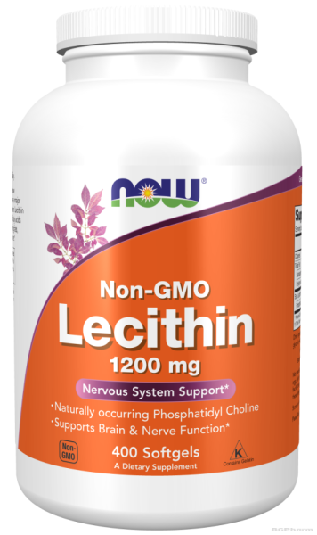 Лецитин 1200 мг х 400 меки капсули Now Foods | Non-GMO Soy Lecithin