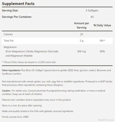 Магнезий цитрат 134 мг х 180 меки капсули Now Foods | Magnesium Citrate