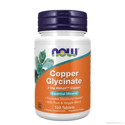 Мед глицинат 3 мг х 120 таблетки Now Foods | Copper Glycinate