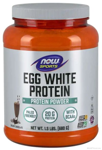 Яйчен Протеин на прах 680 гр РАЗЛИЧНИ ВКУСОВЕ Now Foods | Egg White Protein