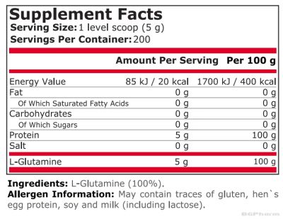 100% Чист Глутамин х 500 гр Pure Nutrition | Glutamine