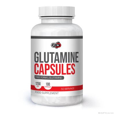 Л-Глутамин 1250 мг х 100 капсули Pure Nutrition | L-Glutamine