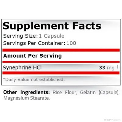 100% Чист синефрин 33 Мг х 100 капсули Pure Nutrition | Synephrine