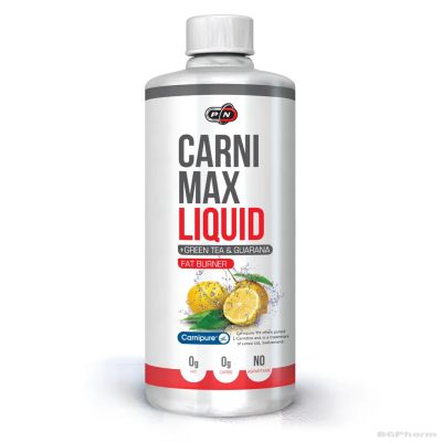 Л-Карнитин течен + Зелен чай и Гуарана с вкус на лимон 1000 мл Pure Nutrition | L-Carnitine Liquid
