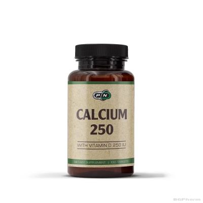 Калций 250 мг + Витамин Д3 250 IU х 100 таблетки Pure Nutrition | Calcium