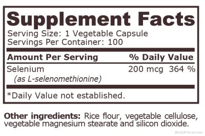 Селен 200 мкг х 100 таблетки Pure Nutrition | Selenium