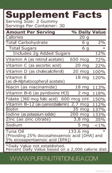 Витамини и минерали за бременни х 60 желирани таблетки Pure Nutrition | Pre-Natal