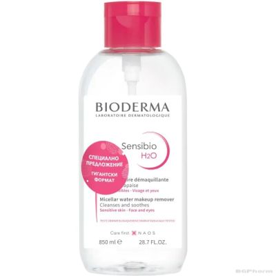 Биодерма СЕНСИБИО H2O Мицеларна вода за чувствителна кожа 850 мл ПРОМО РАЗМЕР | Bioderma Sensibio