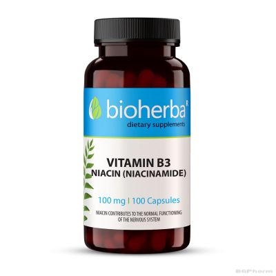 Ниацинамид ( Ниацин, Витамин Б3 ) 250 мг х 100 капсули БИОХЕРБА | BIOHERBA Niacinamide 