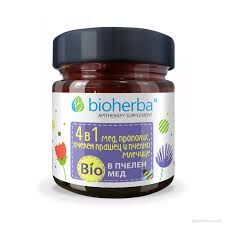 Пчелен мед БИО + Пчелен микс ( прополис, млечице и прашец ) х 280 гр БИОХЕРБА | ORGANIC BEE HONEY BIOHERBA