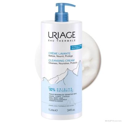 ЮРИАЖ DERM-PHY+ Измивен крем за коса и тяло х 1000 мл | URIAGE Creme lavante