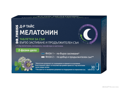 МЕЛАТОНИН ПЛЮС + билки ДР. ТАЙС х 30 двуфазни таблетки НАТУРПРОДУКТ | NATURPRODUKT