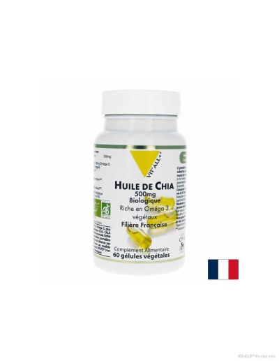 Масло от чия 500 мг x 60 капсули ВИТАЛ ПЛЮС | Vit'all + Chia
