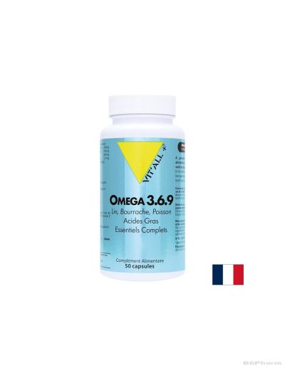 Oмега 3-6-9 ( рибено, ленено и масло от пореч ) х 50 капсули ВИТАЛ ПЛЮС | Vit'all + Omega 3-6-9