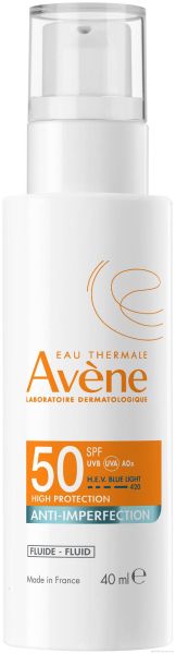 Авен СЪН Слънцезащитен флуид за лице против несъвършенства SPF50 40 мл | Avene Sun Anti-Imperfection