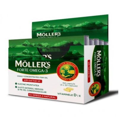 МЬОЛЕРС Омега 3 Рибено масло ФОРТЕ х 150 капсули | Mölers Fish Oil