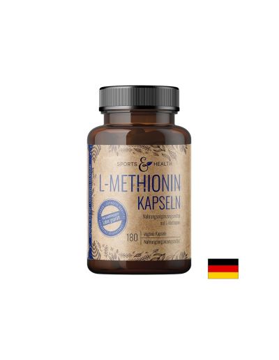 Л-Метионин 500 мг х 180 капсули Sports & Health Solutions | L-Methionine
