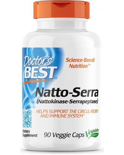 Нато-Сера х 90 капсули ( Натокиназа + Серапептаза ) ДОКТОР'С БЕСТ | Doctor's Best Nato-Serra