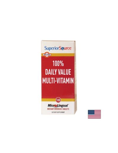 Мултивитамини х 100 сублингвални таблетки Superior Source | 100% Daily Value Multi-Vitamin