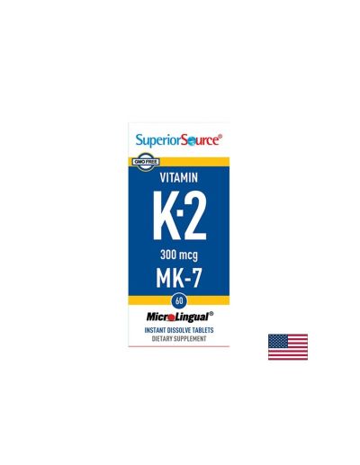 Витамин К2 MK-7 300 мкг x 60 сублингвални таблетки Superior Source