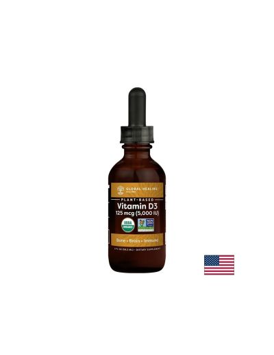 Витамин Д3 125 мкг 5000 IU на капки x 59.2 мл Global Healing | Vitamin D3