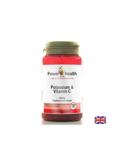 Калий 200 мг + Витамин Ц 50 мг х 100 таблетки Power of Health | Potassium + Vitamin C