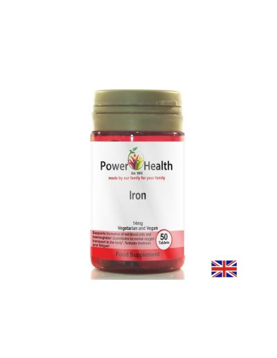 Желязо фумарат 14 мг х 50 таблетки Power of Health | Iron fumarate