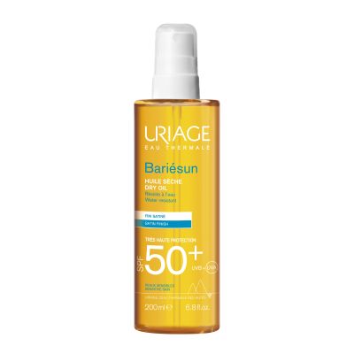 БАРИЕСЪН Слънцезащитно сухо олио за тяло SPF50+ 200 мл ЮРИАЖ | URIAGE Bariesun