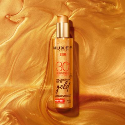 НУКС СЪН Слънцезащитно олио за тен със златни частици SPF30 150 мл | NUXE Sun