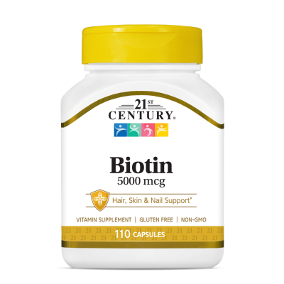 21st Century Биотин 5000 мкг х 110 таблетки | Biotin ( Витамин Б7 )