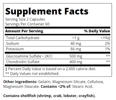 21st Century Глюкозамин + Хондроитин 250/200 мг х 60 капсули | Glucosamine Chondroitin