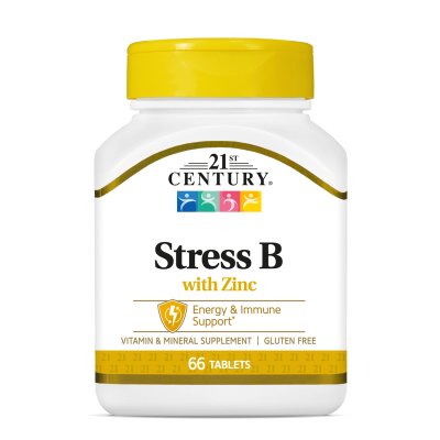 21st Century Формула за Успокоение с Б-Комплекс и Цинк х 66 таблетки |  Stress B with Zinc