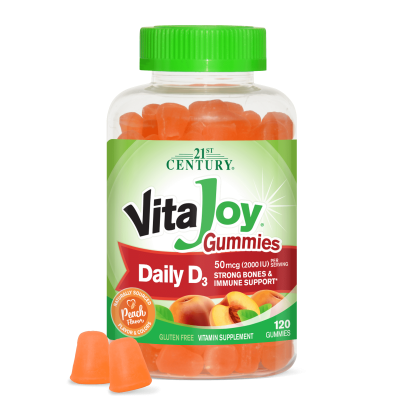 21st Century VitaJoy Витамин Д3 2000 IU х 120 желирани таблетки | Daily D Gummies