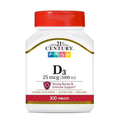 21st Century Витамин Д3 1000 IU х 300 таблетки | Vitamin D3