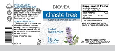 Витекс на капки 500 мг х 30 мл Biovea | Chaste Tree Liquid ( аврамово дърво )