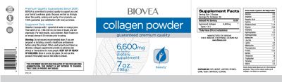Колагенови пептиди на прах 198 гр Biovea | Collagen Peptides Powder