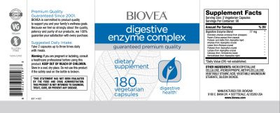 Храносмилателни ензими комплекс х 180 капсули Biovea | Digestive Enzyme Complex