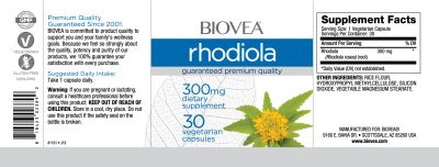 Родиола ( Златен корен ) 300 мг х 30 капсули Biovea | Rhodiola